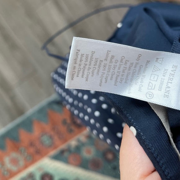 EVERLANE Women’s Polka Dot Camisole, Minimalist Thin Strap, Size 2••Contemporary - Picture 11 of 14